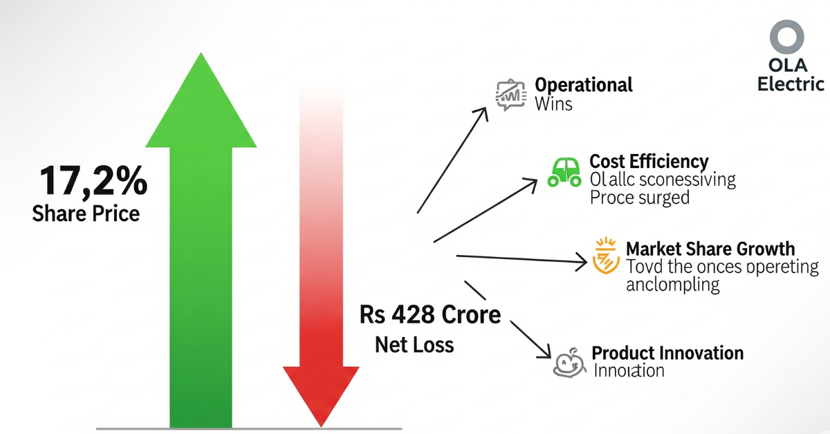 Ola Electric Shares Surge Over 17% Despite Posting Rs 428 Crore Loss in Q2: Here’s Why the Market is Bullish