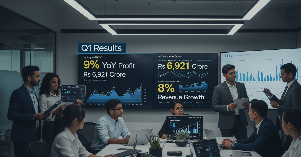 Infosys Q1 Results: Profit Rises 9% YoY to Rs 6,921 Crore, Revenue Up 8%