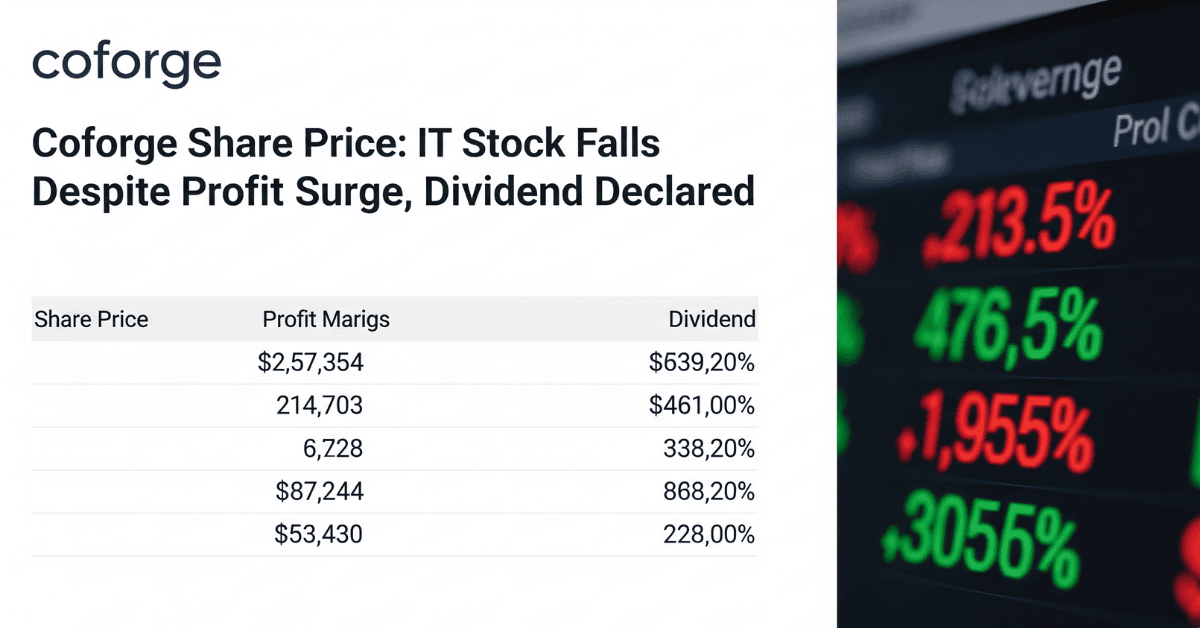Coforge Share Price: IT Stock Falls Despite Profit Surge, Dividend Declared